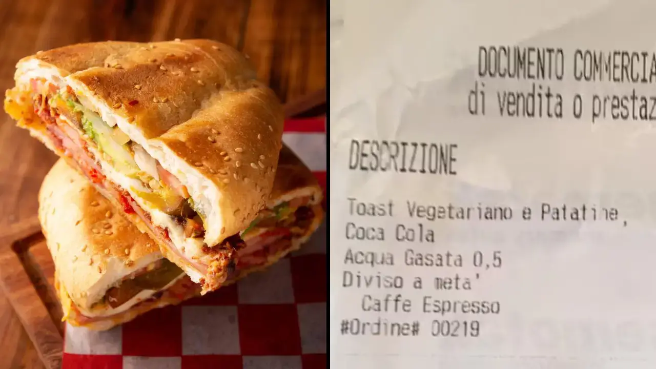 A tourist visiting Lake Como was charged extra at a restaurant for cutting his sandwich in half.