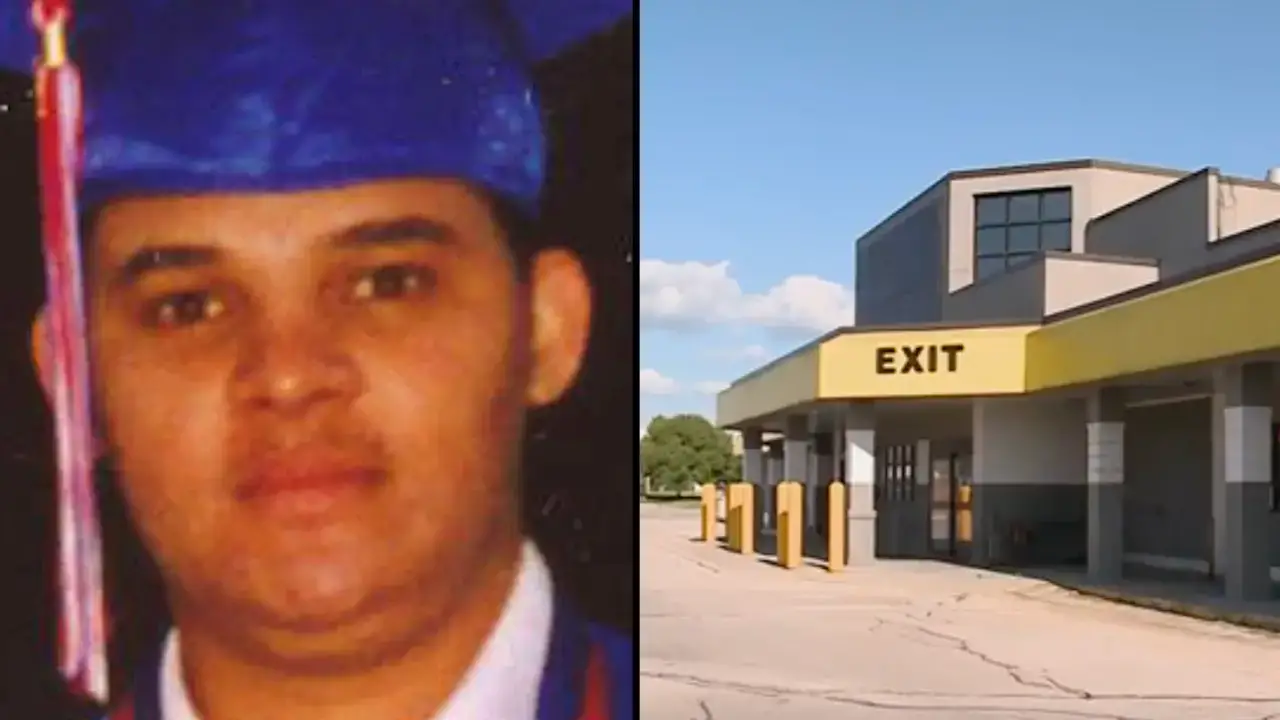 A man was discovered trapped behind store shelves 10 years after disappearing.