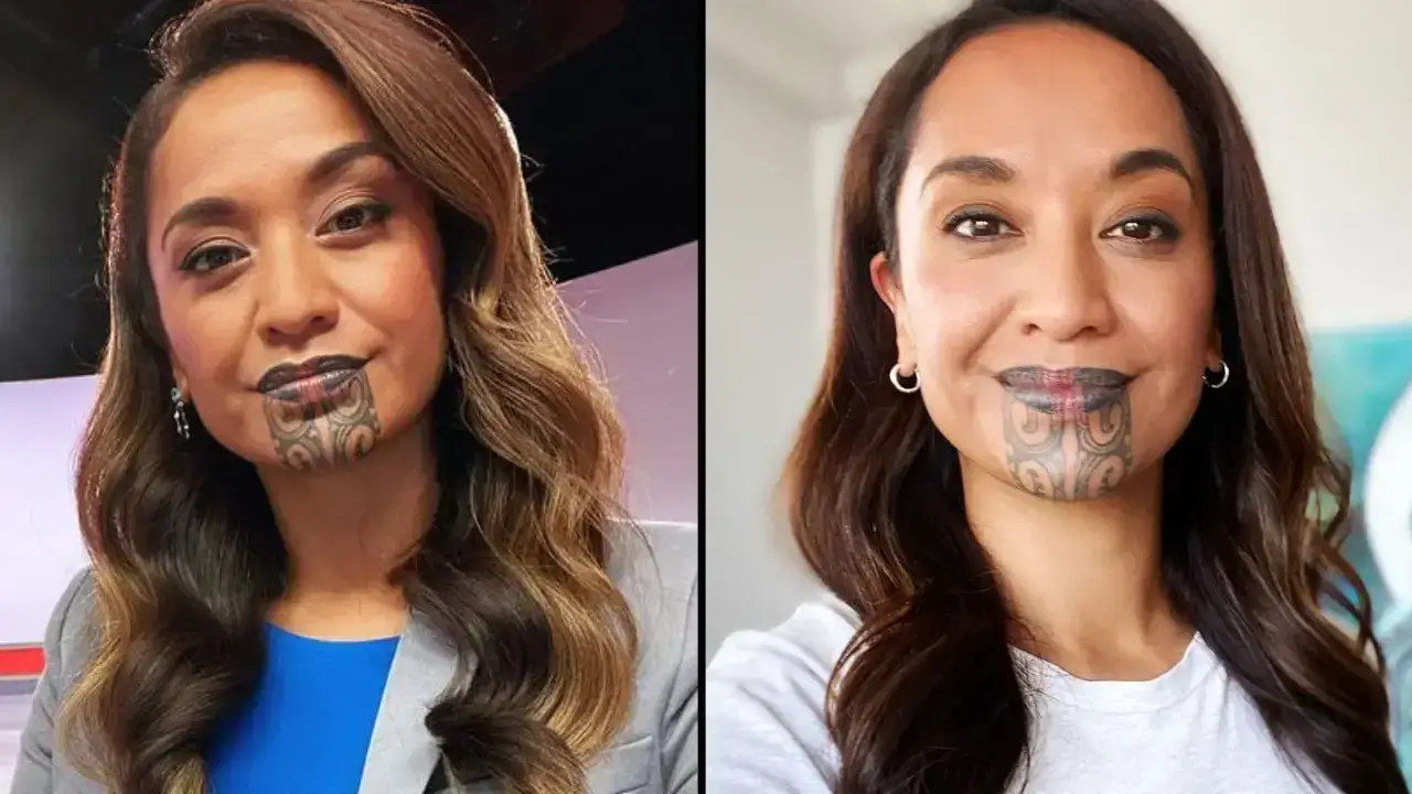 A New Zealand news presenter has fired back at a viewer who complained about her Māori face tattoo. 