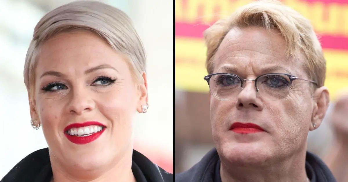 Pink has taken to social media and slammed the 'hateful' comparisons to Eddie Izzard while celebrating her 44th birthday.