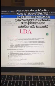 LDA agreement on TikTok