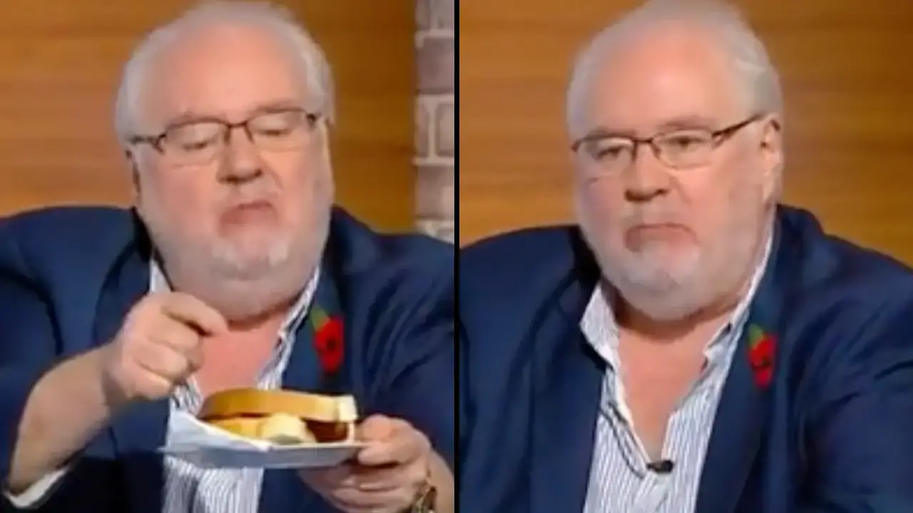 An anti-vegan 'sausage expert' was tricked into eating a 'lovely' plant-based sausage on live TV. 