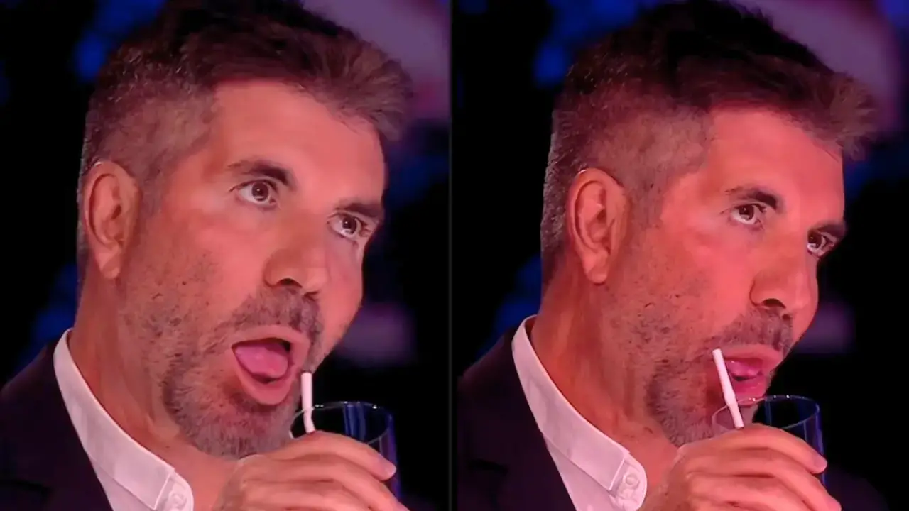 Simon Cowell has concerned fans after a video of him struggling to sip water from a straw has gone viral.