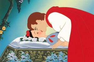 Snow White kiss scene. 