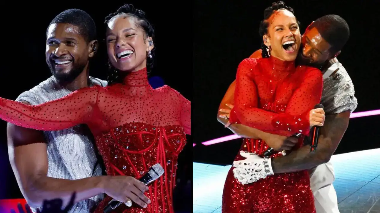 Usher has been called out over the 'inappropriate' way he acted towards Alicia Keys during his Super Bowl performance.