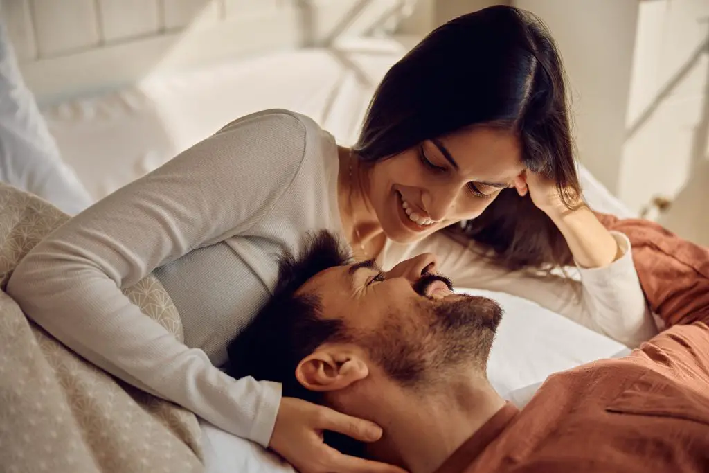 Young couple talking