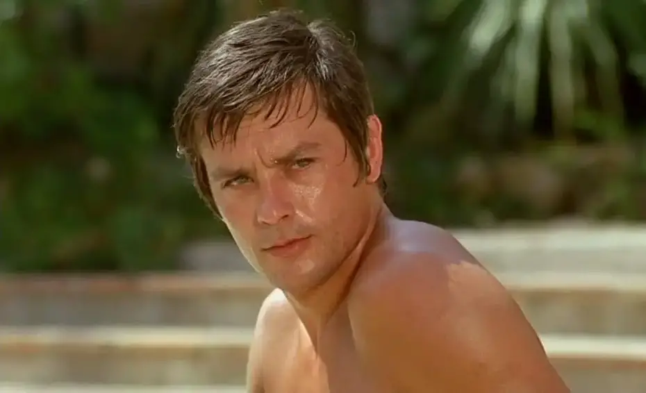 Alain Delon in The Swimming Pool.