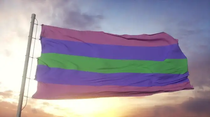 Trigender Pride flag.