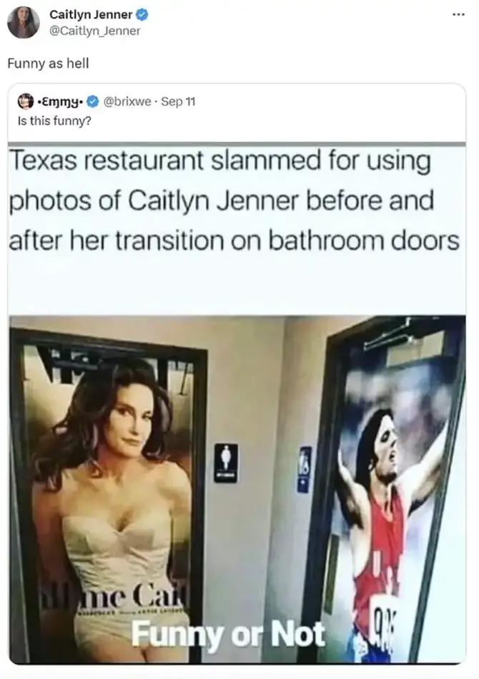 Caitlyn Jenner toilet post.