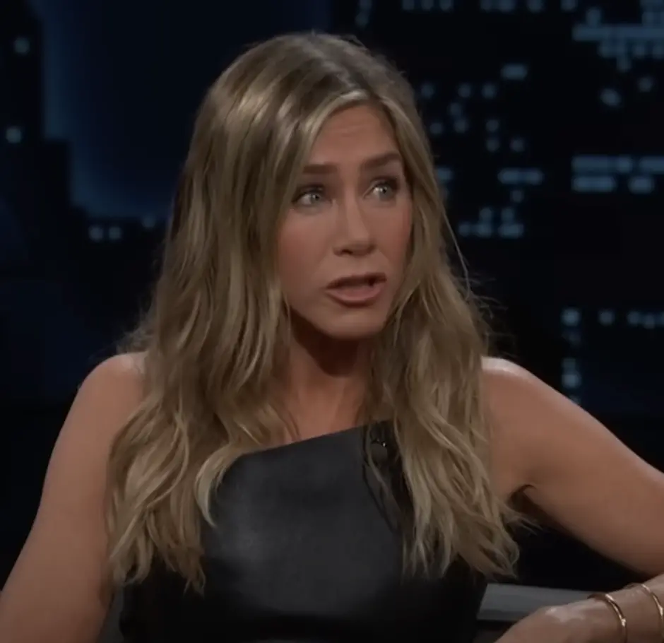 Jennifer Aniston on Jimmy Kimmel.