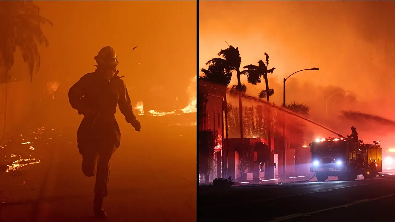 A man has been arrested on suspicion of starting the Kenneth fire, one of several devastating wildfires in Los Angeles.