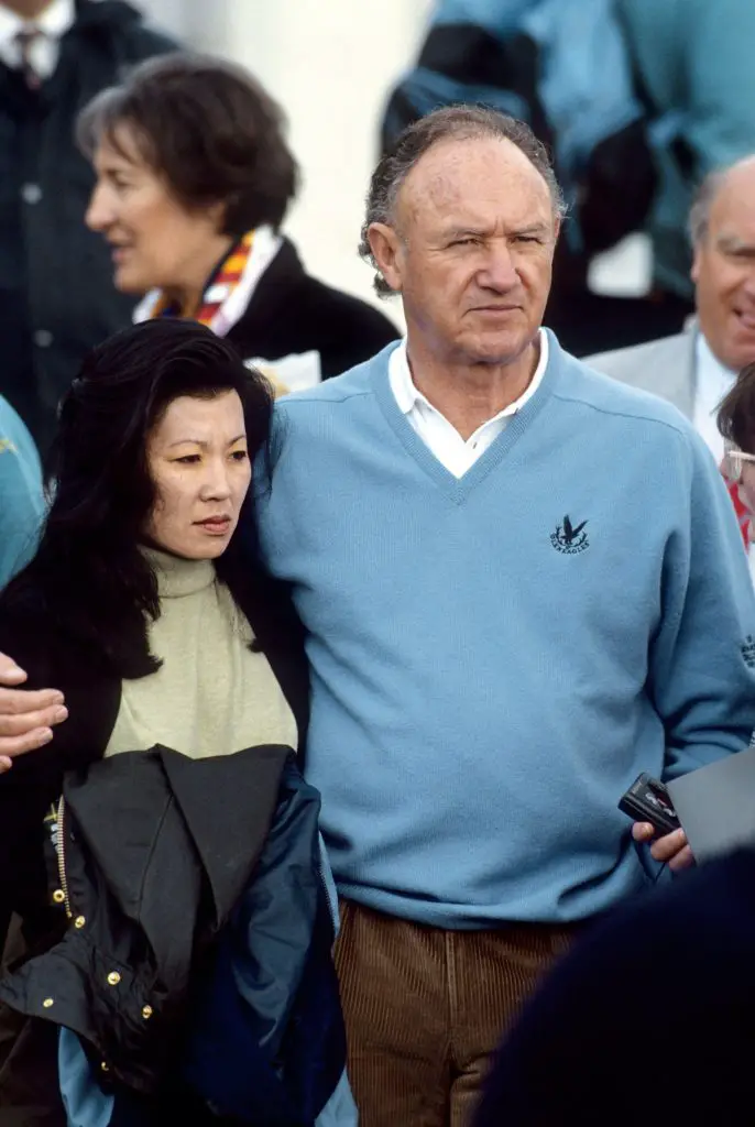 Betsy Arakawa and Gene Hackman.