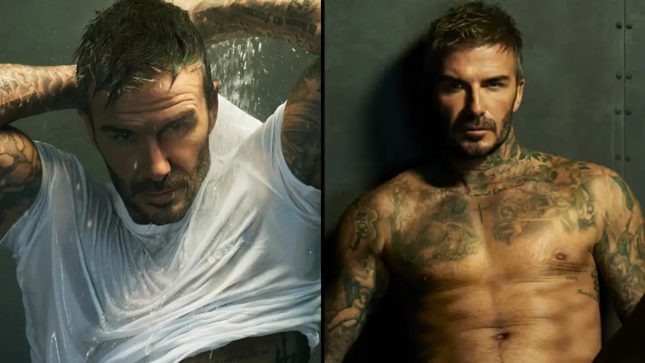 David Beckham's bulge has gone viral in a new photoshoot, and everyone's making the same joke. Find out more here...