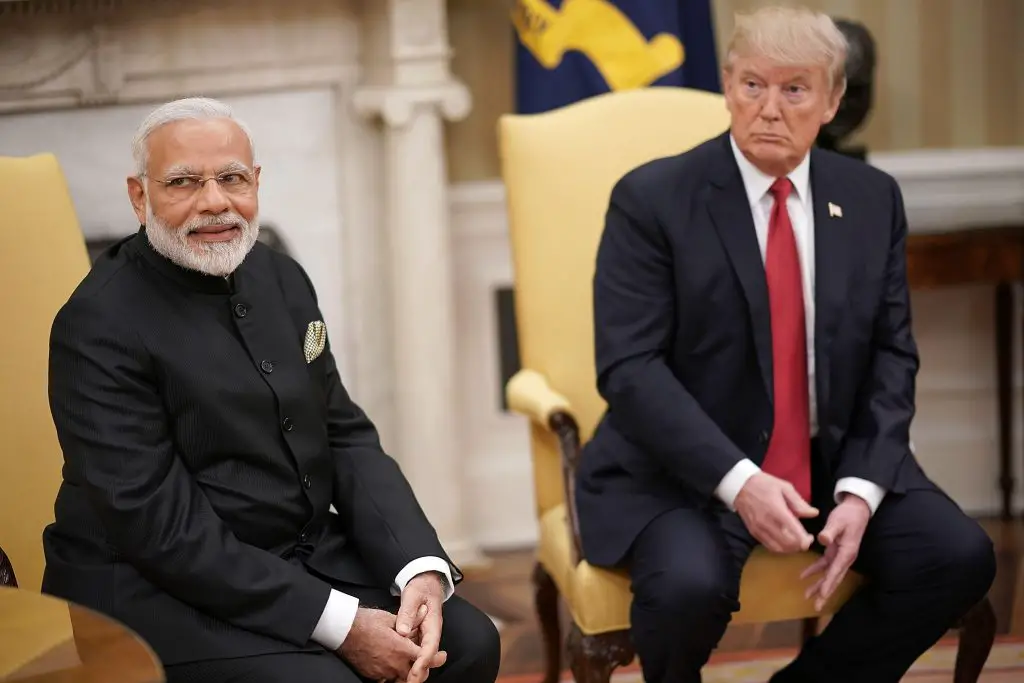 Donald Trump and Indian Prime Minister Narendra Modi.