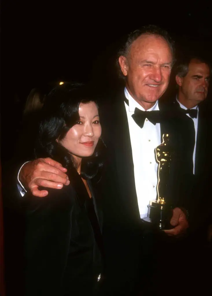 Betsy Arakawa and Gene Hackman.