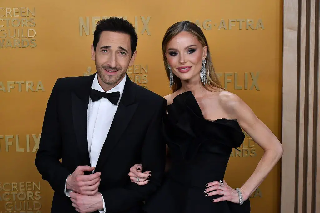 Adrien Brody and Georgina Chapman.