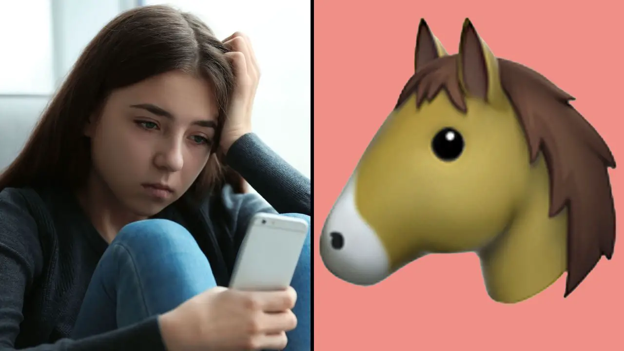 Horse emoji police warning