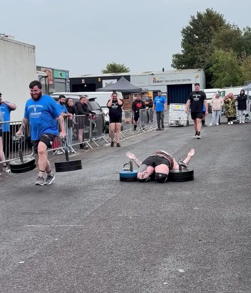 Dan Jones in Strongman competition.