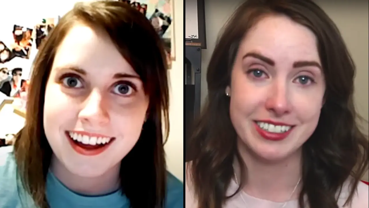 The woman behind the 'Overly Attached Girlfriend' meme has revealed a deep secret she kept hidden during the height of her viral fame.