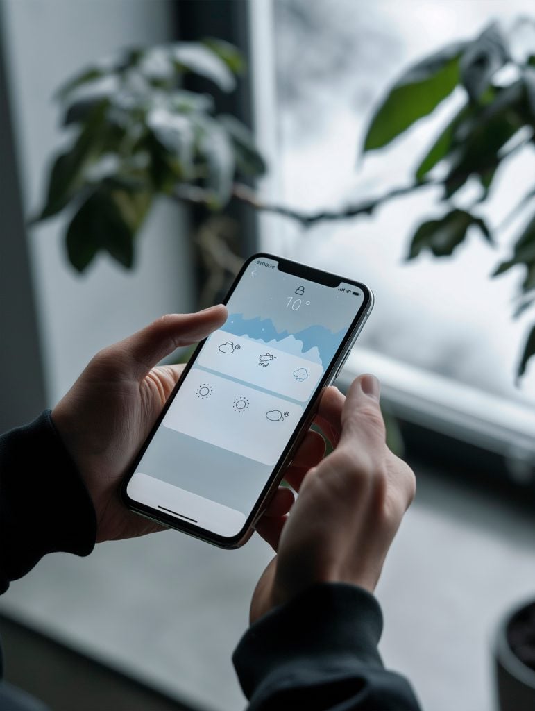 weather app phone