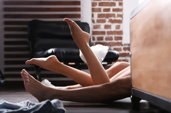 Couple being intimate