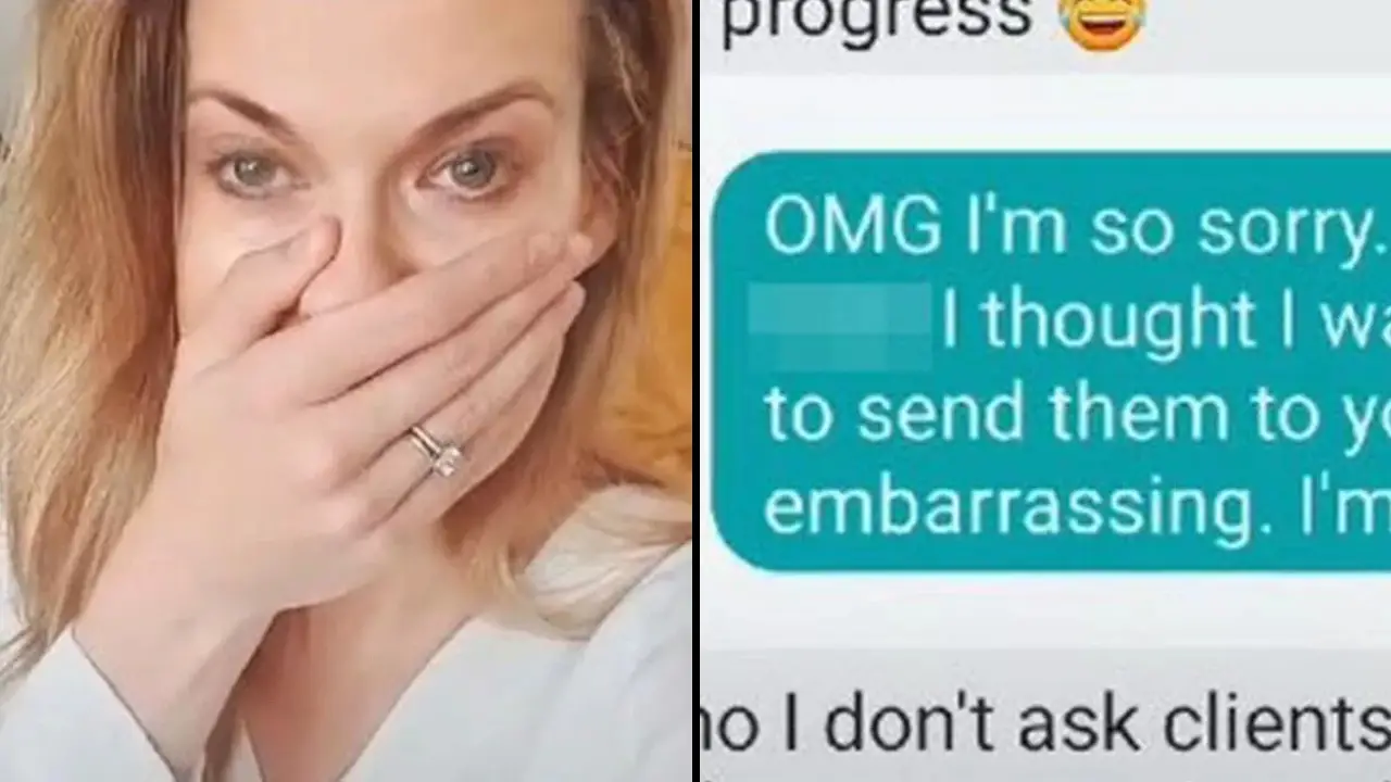 A woman was left mortified after sending the wrong photo to her personal trainer. Find out more information here...