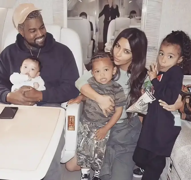 Kanye, Kim and family