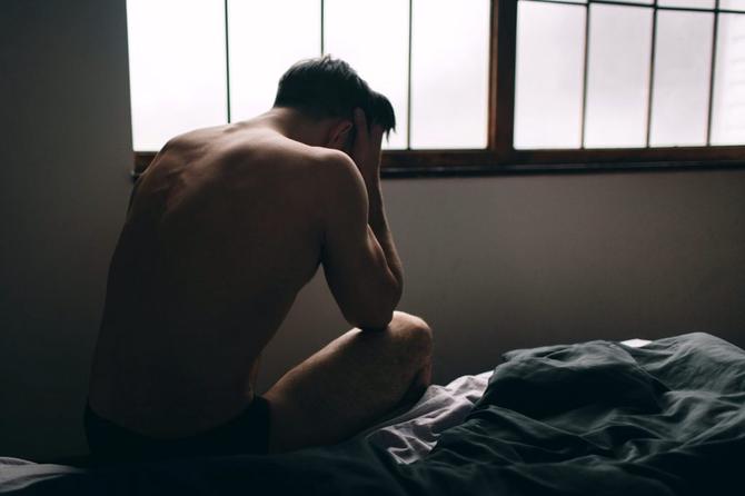 Stressed man
