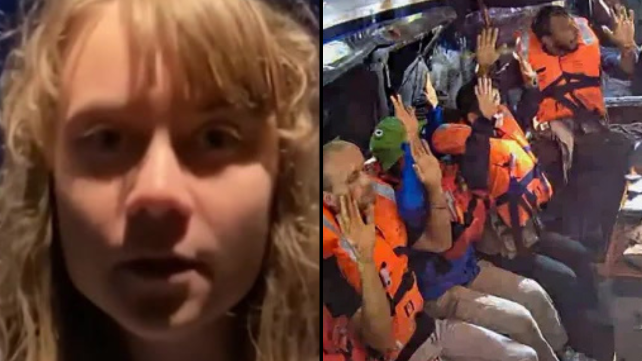 A video shows Greta Thunberg begging for help as she said she and other activists 'have been intercepted and kidnapped.'
