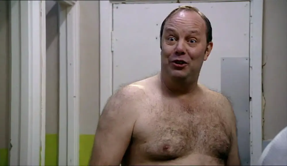 The Inbetweeners' dad shower scene.