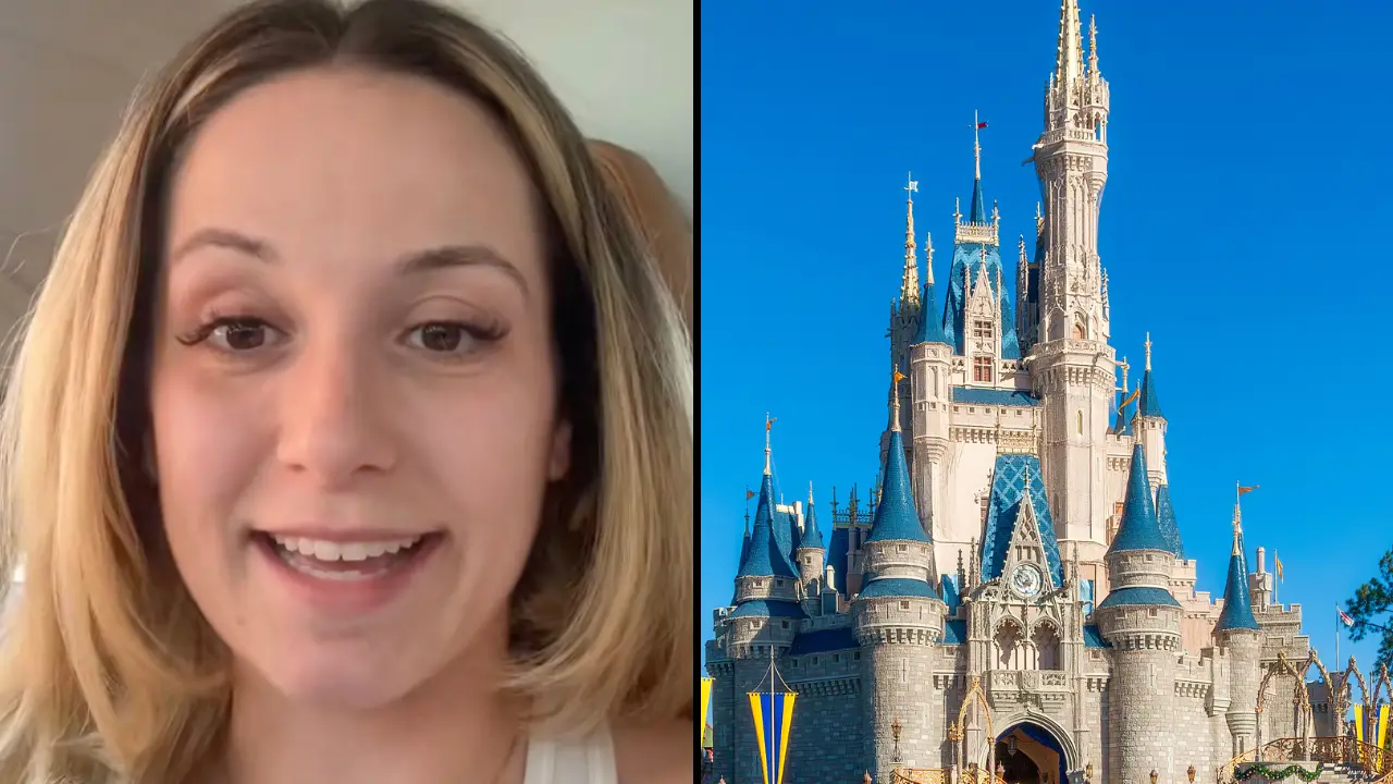 A woman was refused entry to Disney World for being 'improperly dressed' in a sports bra and leggings.