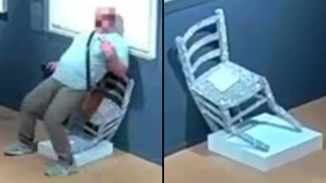 A tourist has caused havoc after sitting on a priceless 'Van Gogh' chair and breaking it. Find out more here...