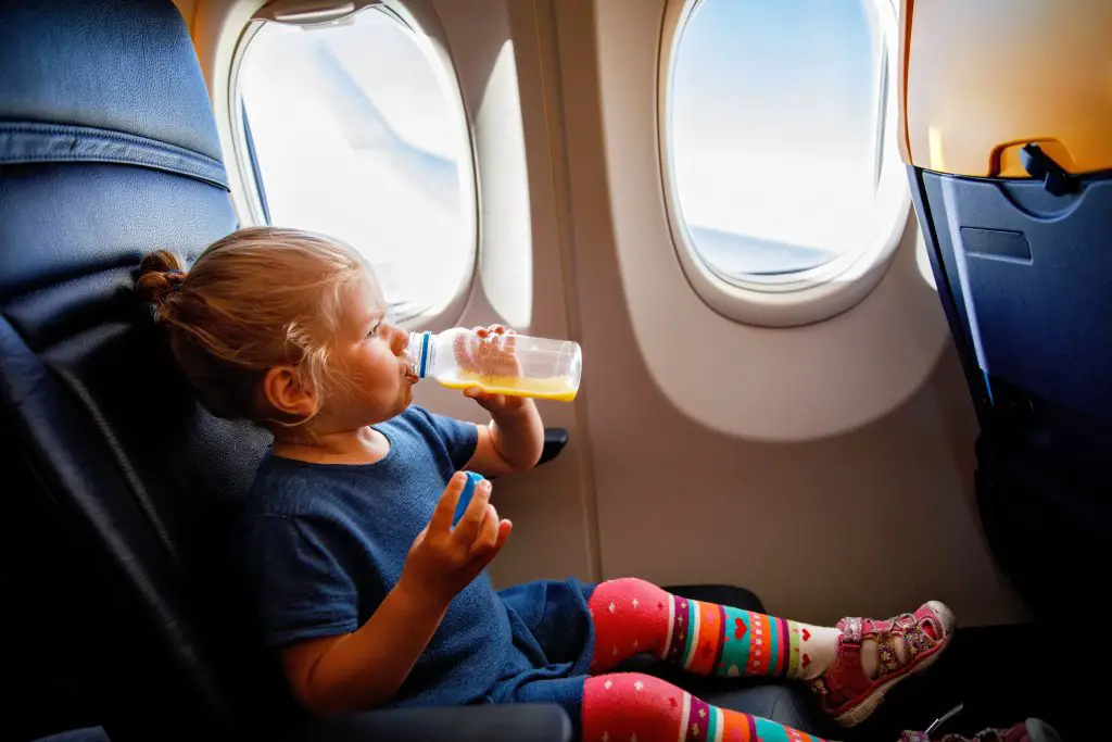 Girl on a plane
