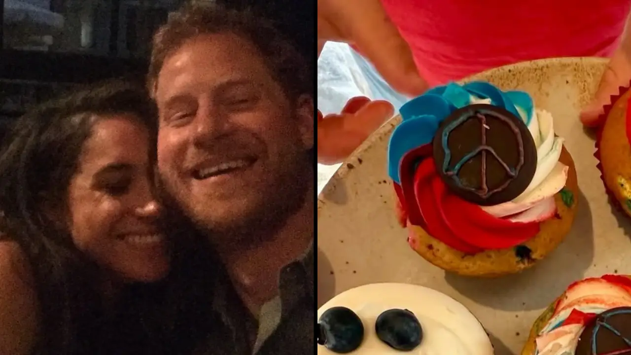 Meghan Markle fans have spotted a 'creepy' detail in new photos of her and Prince Harry.