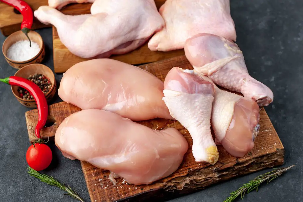 Raw chicken