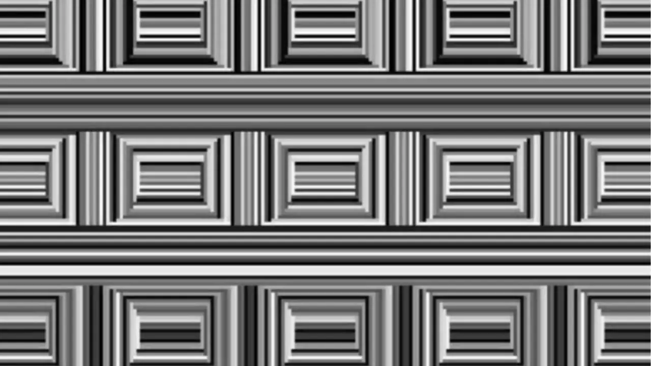 An optical illusion that can be seen as squares or rectangles claims to depend on where you grew up.