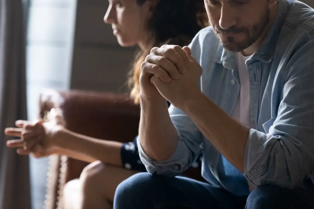 Unhappy couple