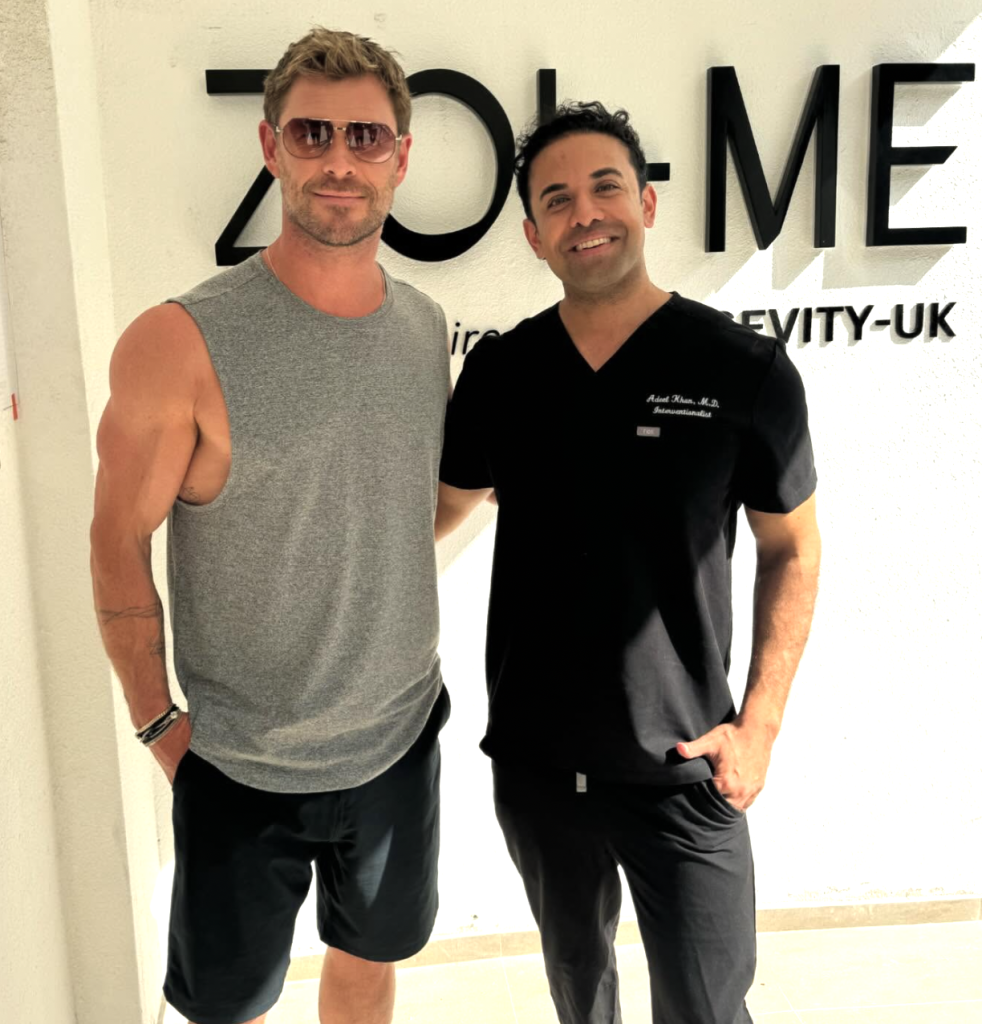 Chris Hemsworth and Dr. Adeel Khan.