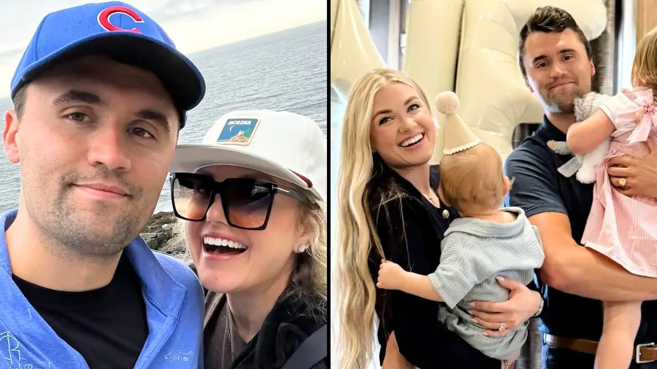 Charlie Kirk's wife, Erika Lane, shared an 'eerie' post just hours before her husband was shot dead.