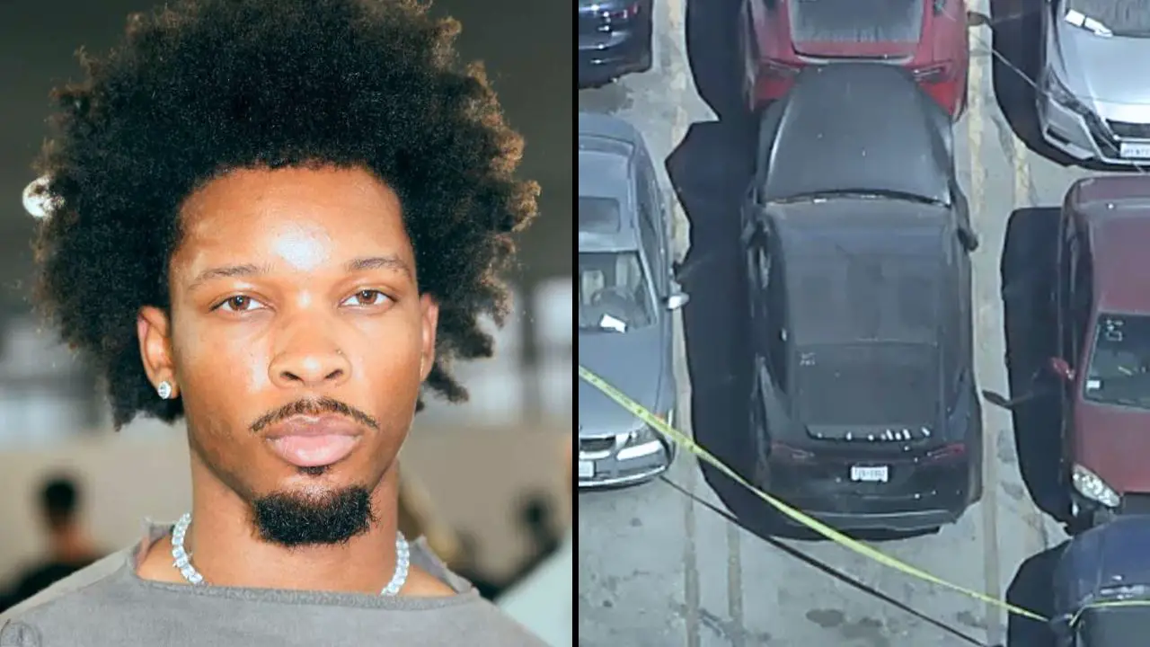 Singer D4vd And Parked Black Car With Police Tape