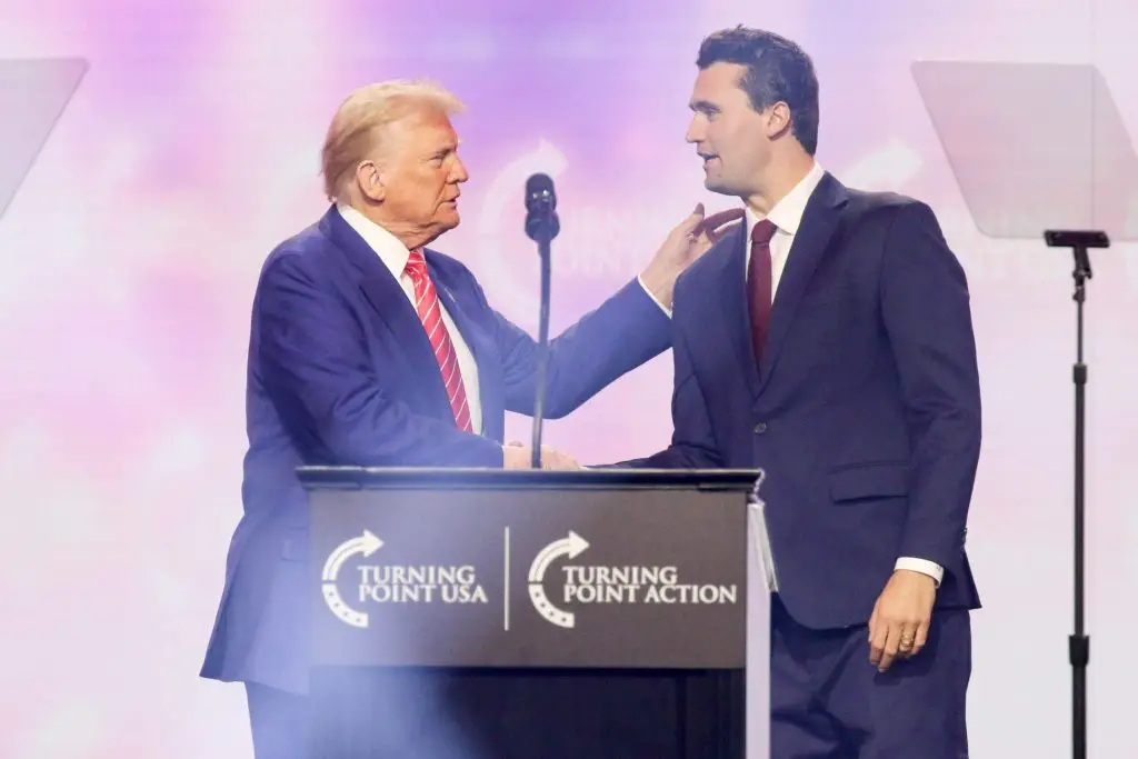 Donald Trump and Charlie Kirk.