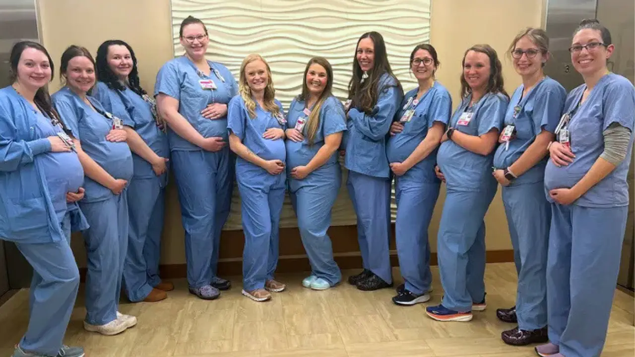 Staff at one US hospital were left in 'shock' after 14 of their nurses all got pregnant at the same time.