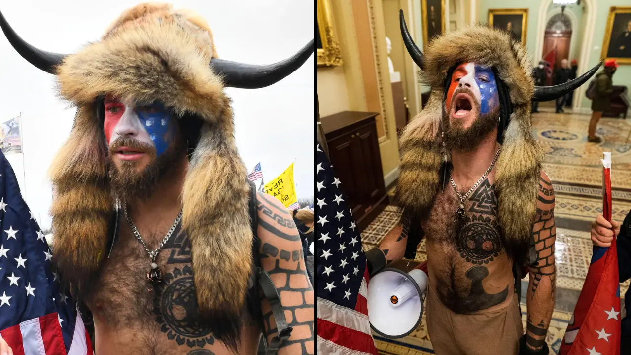 The horned Capitol rioter known as the 'QAnon Shaman' looks completely unrecognizable now.