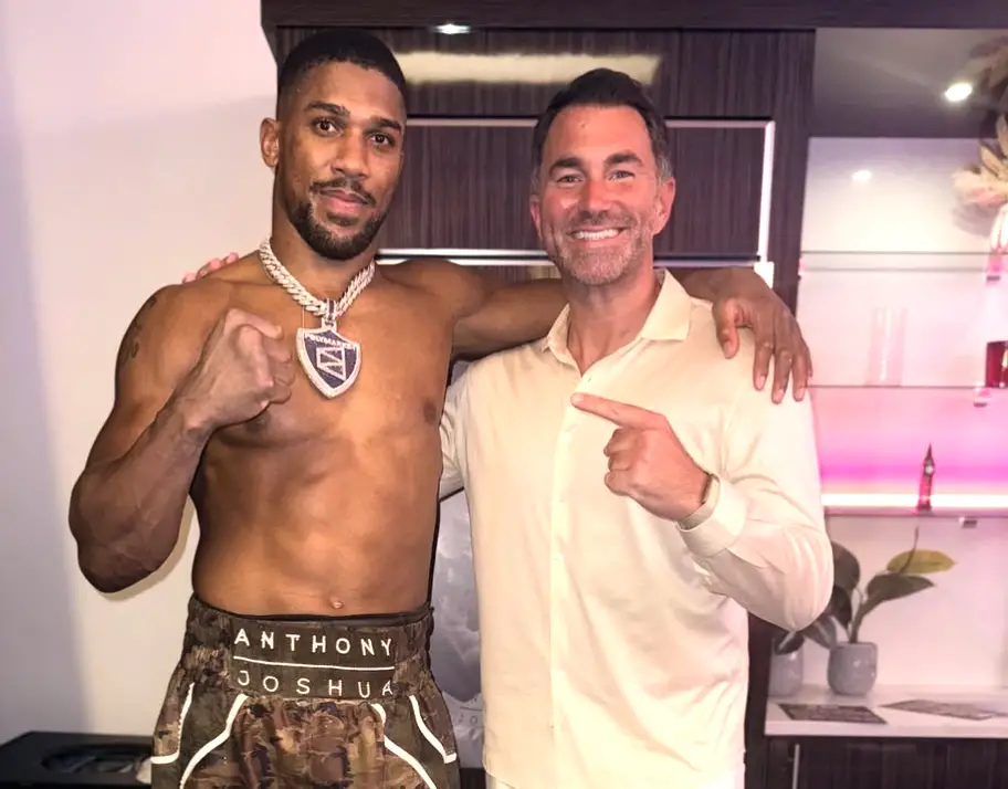 Anthony Joshua and Eddie Hearn