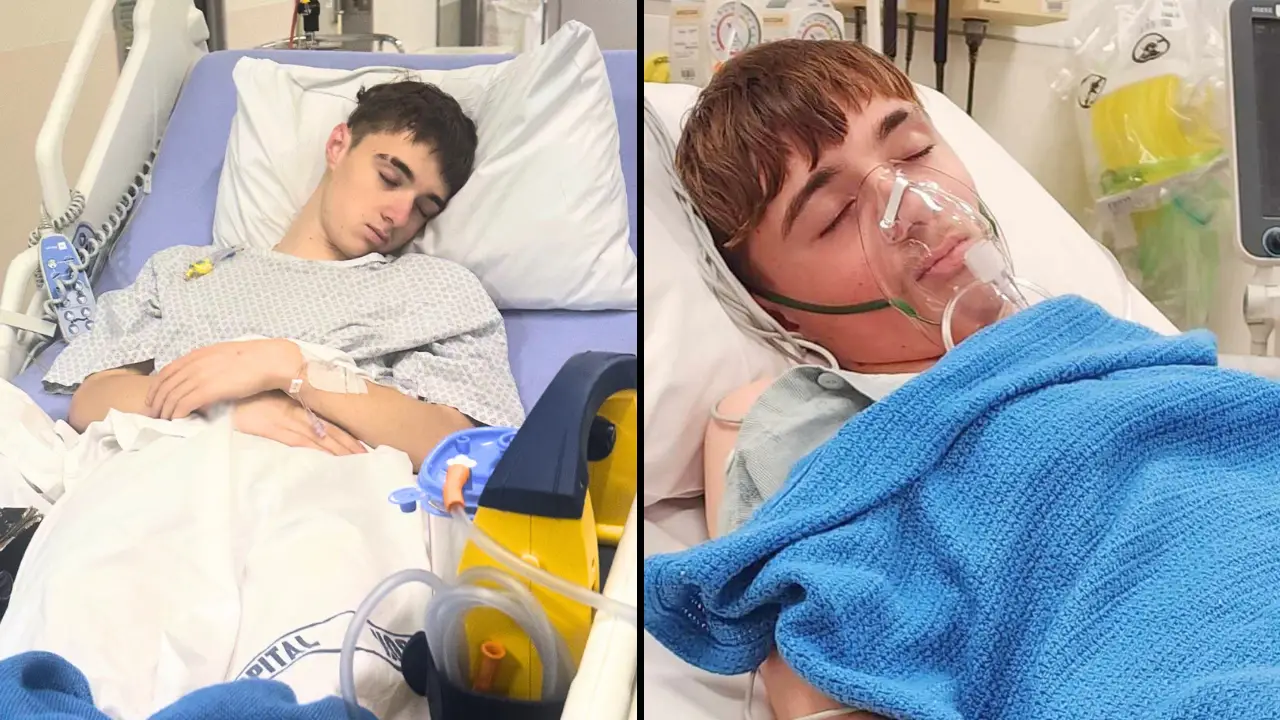 Devastating images show the impact that vaping has on a person's lungs after a teenager, who vaped for just three years, had them removed.