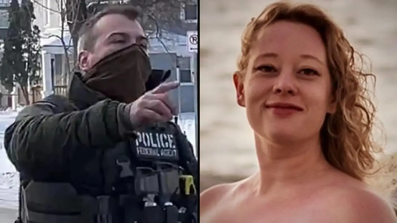 Chilling footage has revealed what the ICE agent said after fatally shooting Renee Good.