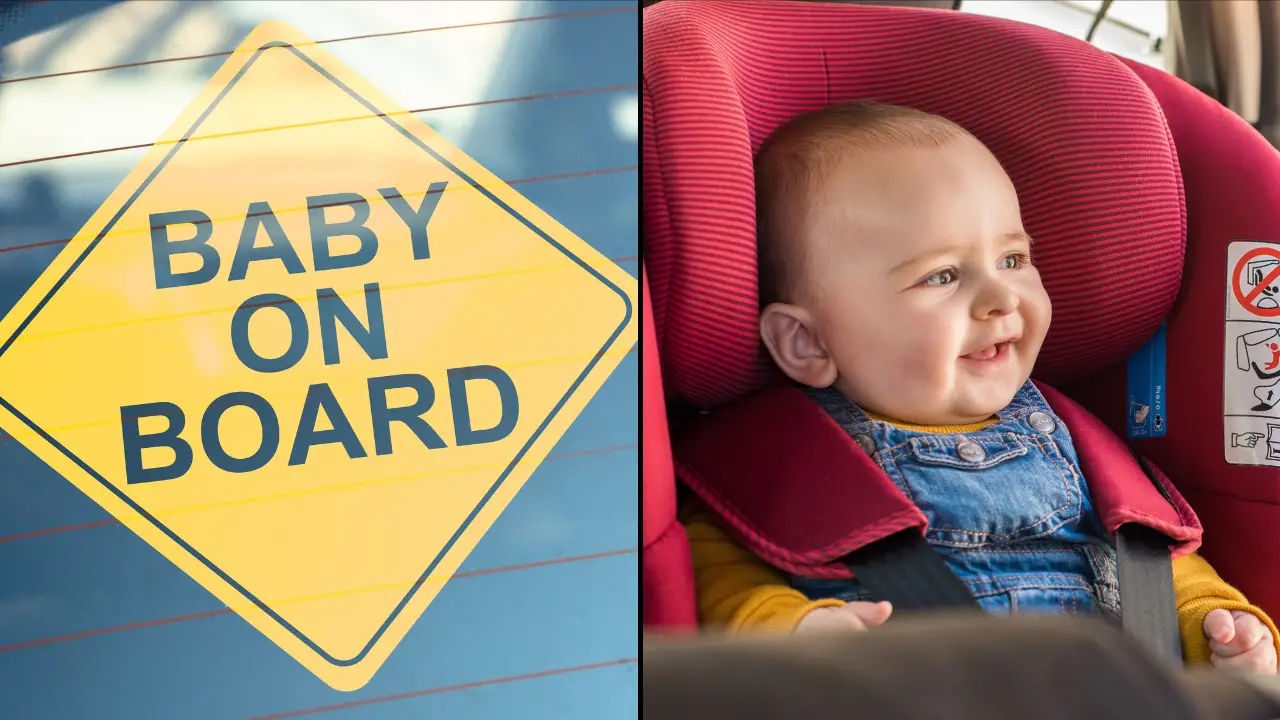 An urgent warning has been issued to parents who have the 'baby on board' sign in their car.