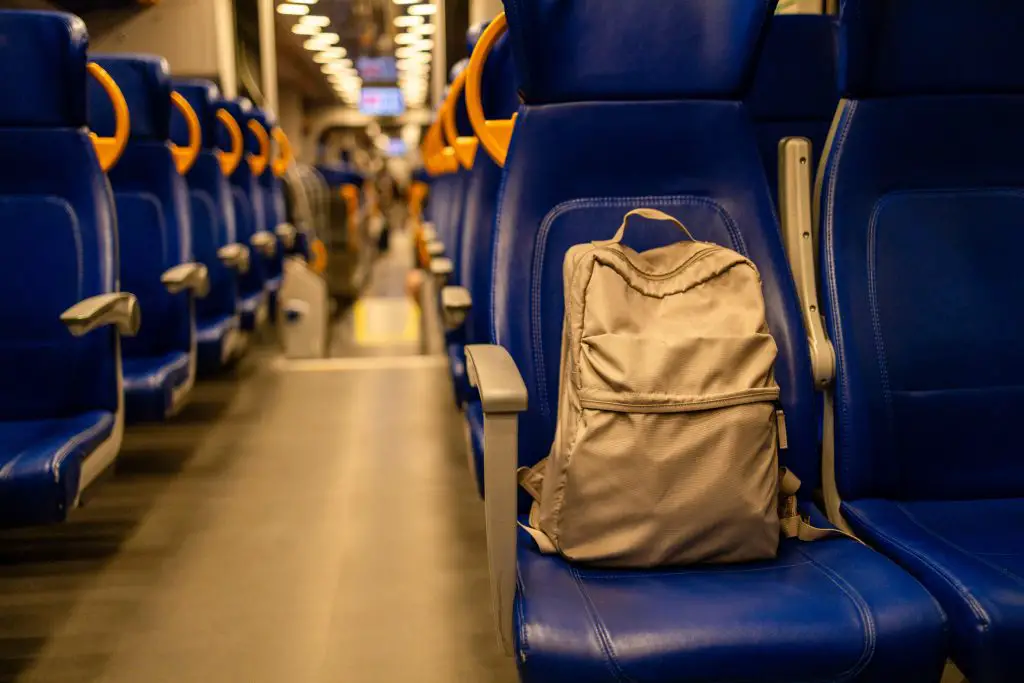 Bag on train