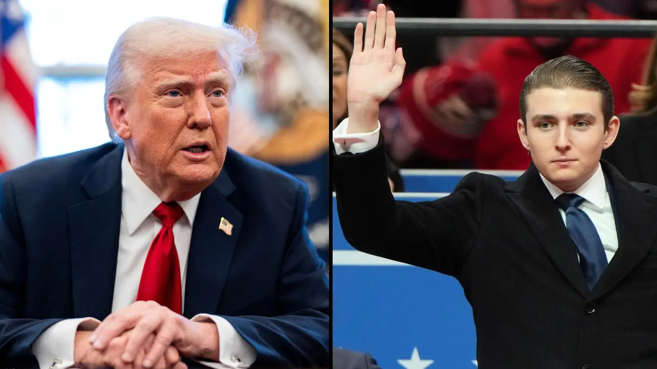 Donald Trump and his son Barron could be time travelers, according to a bizarre online theory that is growing in popularity across social media.