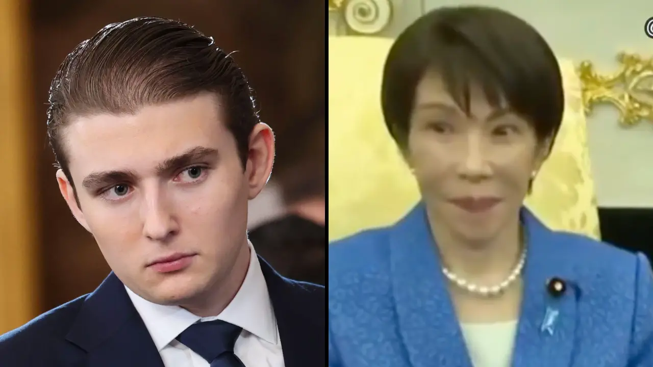 Japanese Prime Minister Sanae Takaichi called Barron Trump a ‘good looking gentleman’